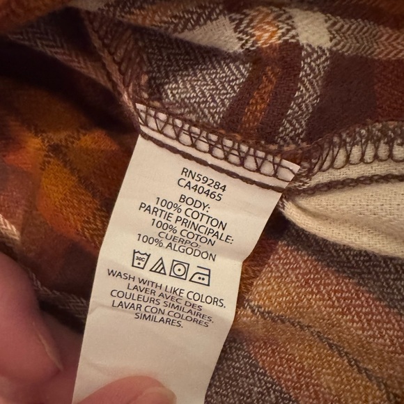 The Children’s Place Mommy and Me Plaid Long Sleeve Tops - Brown and White - Picture 9 of 10